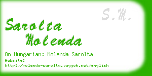 sarolta molenda business card